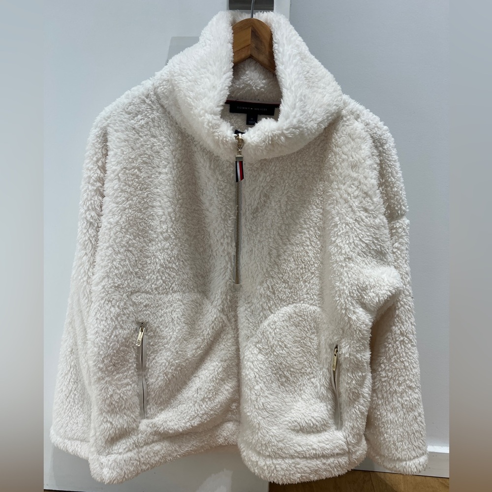 Tommy Hilfiger - Quarter Zip White Sherpa